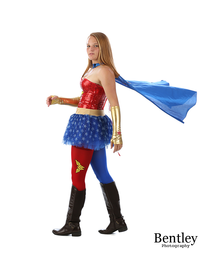 Georgia, senior, Wonder Woman, photographer